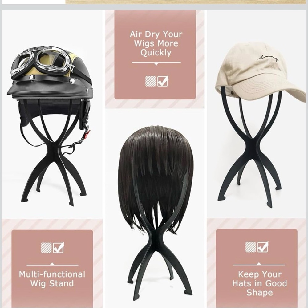 One Black Wig Stands NWT - Picture 4 of 7